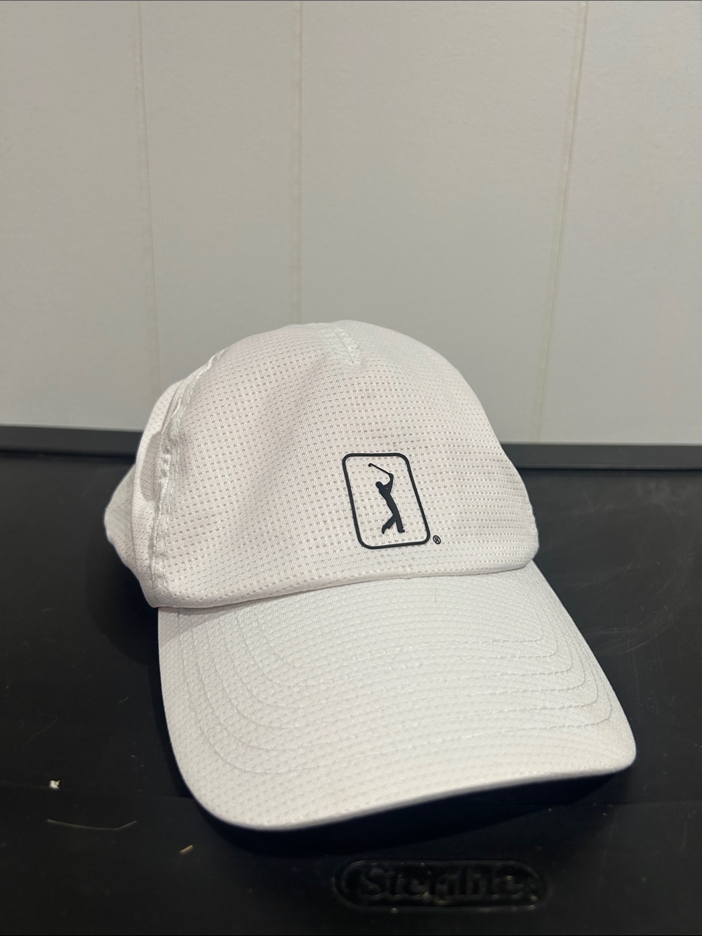 PGA Tour White Kids Golf Cap with Black Logo